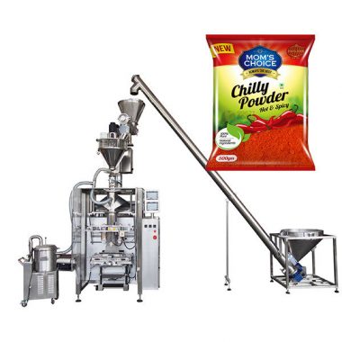 vffs bagger ម៉ាស៊ីនខ្ចប់ជាមួយនឹងការដាក់ធុងសម្រាប់ម្សៅ paprika និងម្សៅអាហារ