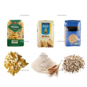 ថង់បាតរាងសំប៉ែតដោយស្វ័យប្រវត្តិបង្កើតការវេចខ្ចប់ដាក់ស្លាកសម្រាប់គ្រាប់ធញ្ញជាតិ